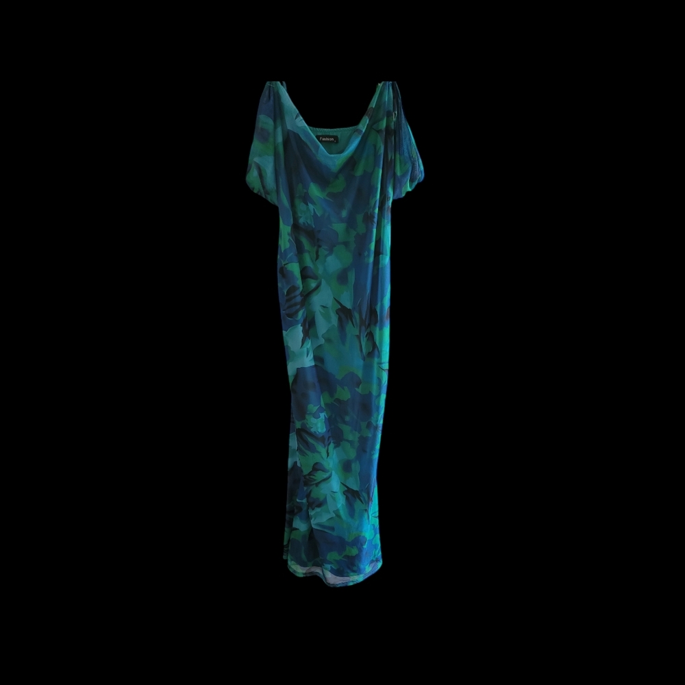 Maxi Dress With Capped Sleeves